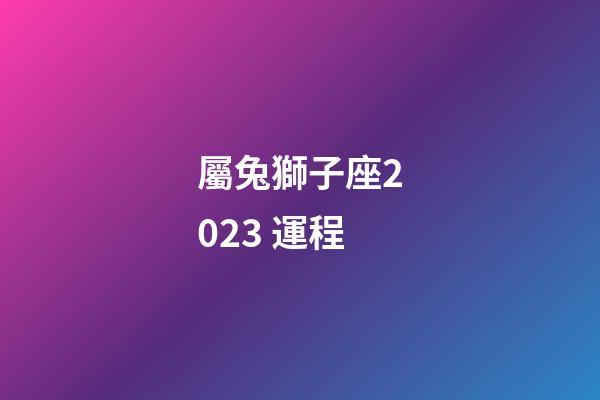 屬兔獅子座2023 運程-第1張-星座運勢-玄機派